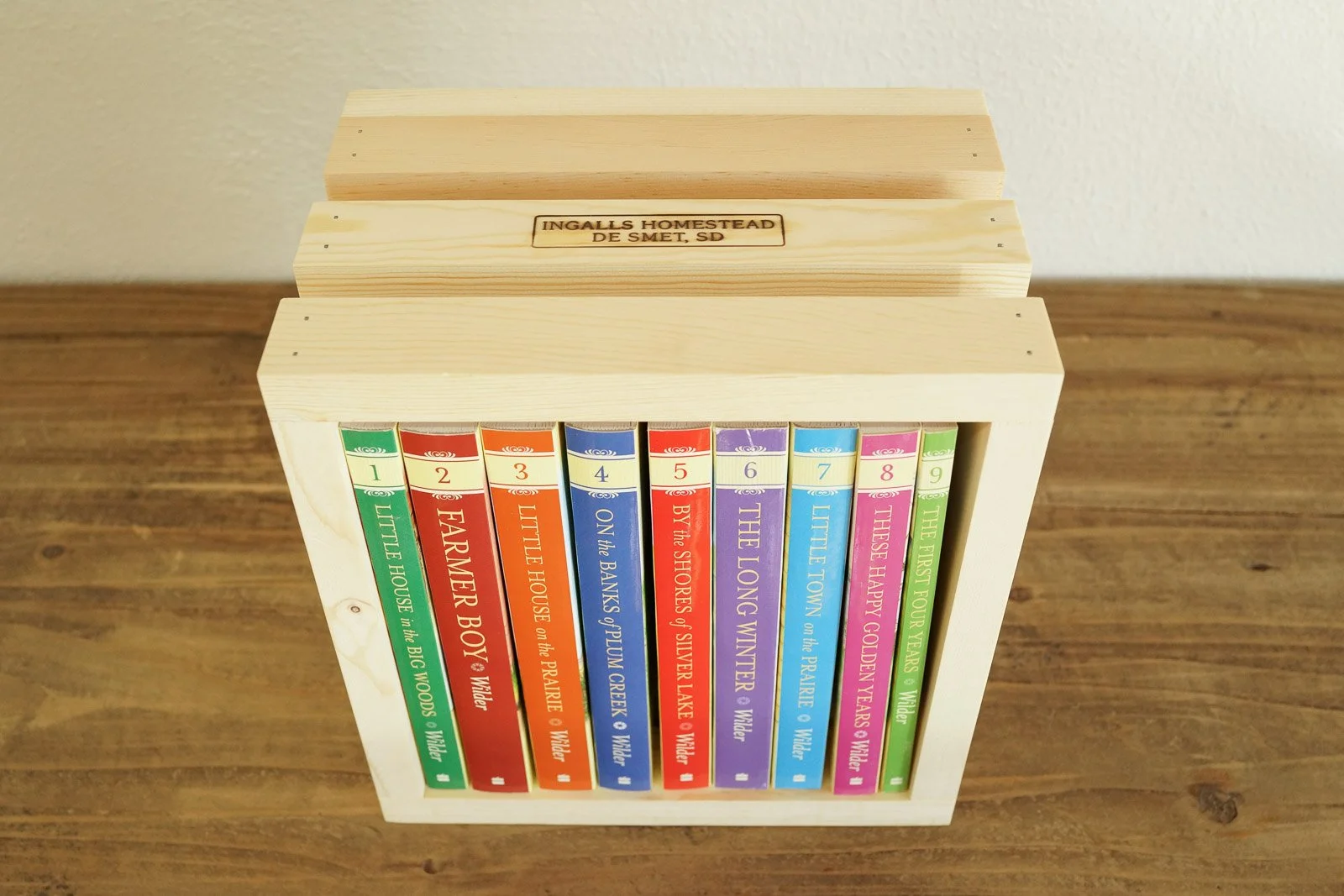Color Edition Paperback Little House Nine-Book Set In Wooden Crate